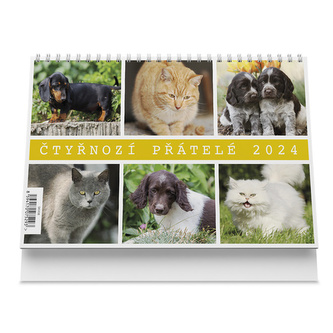 Čtyřnozí přátelé 2024 - stolní kalendář