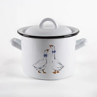 hrnec+PO d21cm, 6,0l HUSY, bílý smalt