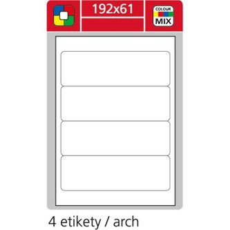 Uni. etikety S&K Label-past.červ.,192x61 mm,400 ks