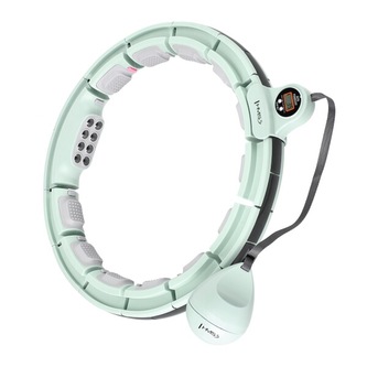 HHM13 ZELENÁ HULA HOOP OBRUČ SE ZÁVAŽÍM, MAGNETY A POČÍTADLEM HMS