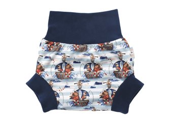 Natahovací svrchní kalhotky PUL - Rybáři na jachtě__VELIKOST:M (7-11kg)