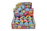 Míček s obličejem s třásněmi antistresový mačkací sliz 6cm mix barev (1 kus)