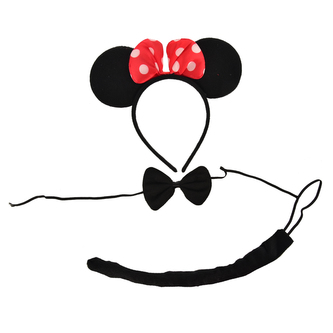 Sada na karneval UH/plyš myš černá 3 ks