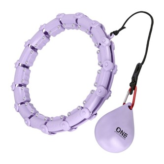 OHA02 FIALOVÁ MASÁŽNÍ HULA HOOP OBRUČ SE ZÁVAŽÍM ONE FITNESS