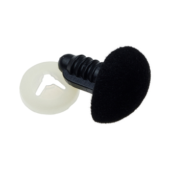 Čumáček plyšový - černá - 14x18 mm - 10ks