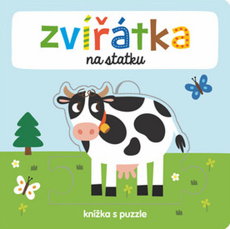 Zvířátka na statku - knížka s puzzle