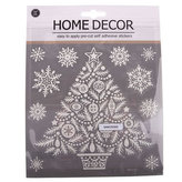 Vánoční samolepky s třpytkami - stromeček