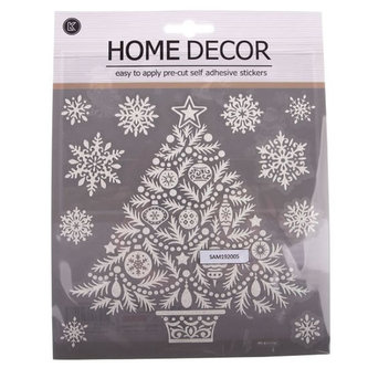 Vánoční samolepky s třpytkami - stromeček