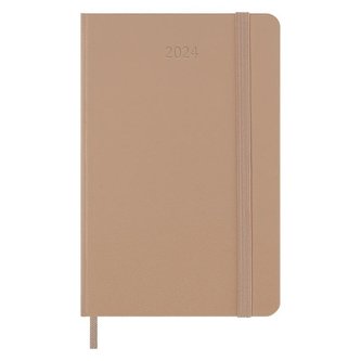 Moleskine Plánovací zápisník 2024 tvrdý hnědý sandy brown S