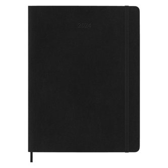 Moleskine Plánovací zápisník 2024 měkký černý XL