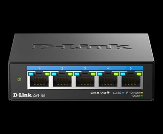 D-Link DMS-105/E 5-Port Multi-Gigabit Unmanaged Switch D-Link DMS-105/E 5-Port Multi-Gigabit Unmanaged Switch