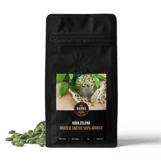 Káva zelená Brazílie Santos 100% ARABICA, balení 1 kg