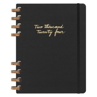 Moleskine Spirálový plánovací zápisník Life 2024 černý XL