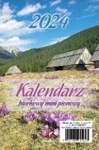 Kalendarz 2024 biurkowy mini pionowy stojący