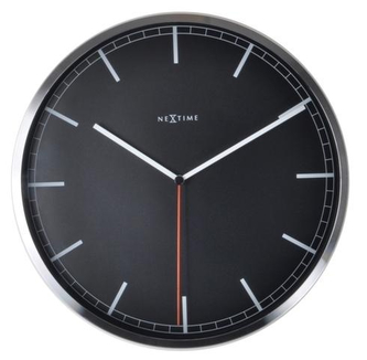 Designové nástěnné hodiny 3071zw Nextime Company Black Stripe 35cm