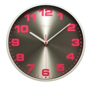 Designové nástěnné hodiny 3053wi Nextime Dash white 35cm