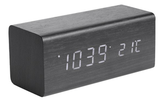 Designový LED budík - hodiny 5652BK Karlsson 16cm