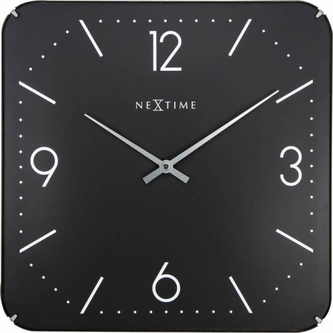 Designové nástěnné hodiny 3175 Nextime Square Dome 35cm