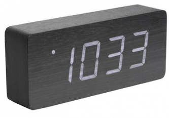 Designový LED budík - hodiny 5654BK Karlsson 21cm