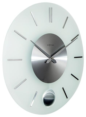 Designové nástěnné hodiny 3145 Nextime Stripe Pendulum 40cm