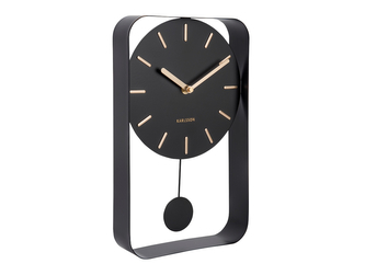 Designové kyvadlové nástěnné hodiny 5796BK Karlsson 33cm