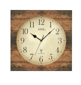Designové nástěnné hodiny 5550 AMS řízené rádiovým signálem 34cm