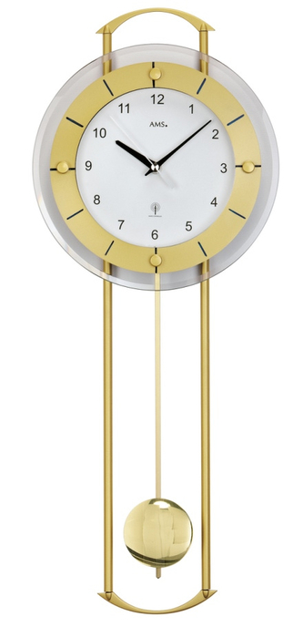 Kyvadlové nástěnné hodiny 5255 AMS řízené rádiovým signálem 60cm