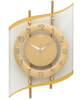 Designové nástěnné hodiny 5505 AMS řízené rádiovým signálem 45cm