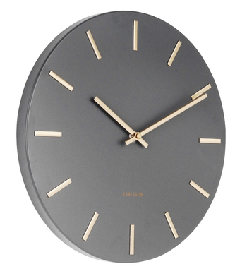 Designové nástěnné hodiny 5821GY grey Karlsson 30cm