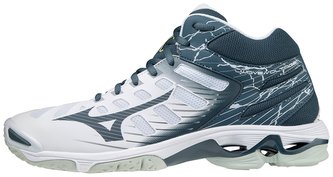 Mizuno WAVE VOLTAGE MID / White/Orion Blue/Misty Blue Velikost boty: 50.0/14.0