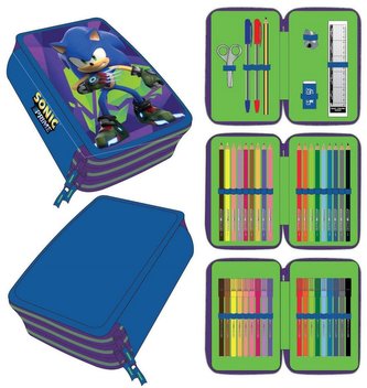 Školní trojdílné pouzdro Sonic|The Hedgehog: Síla SOnica (13 x 20 x 7 cm)