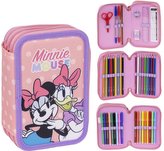 Školní trojdílné pouzdro Disney|Minnie Mouse: Minnie a Daisy (13 x 20 x 7 cm)