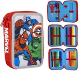 Školní trojdílné pouzdro Avengers: Tři Hrdinové (13 x 20 x 7 cm)