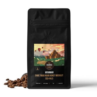 Myanmar Shwe Ywar Ngan Honey Microlot - zrnková káva SCA 84,5, balení 200 g