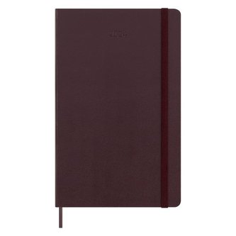 Moleskine Plánovací zápisník 2024 tvrdý burgundy vínový L