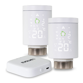 EVOLVEO Heat M30v2 Starter Pack, 2× chytrá termostatická hlavice na radiátor & centrální jednotka EVOLVEO Heat M30v2 Starter Pack, 2× chytrá termostatická hlavice na radiátor & centrální jednotka