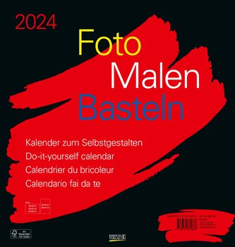 Foto-Malen-Basteln Bastelkalender schwarz groß 2024