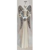 Anděl kovový na čajovou / LED svíčku.