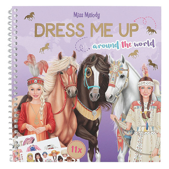 Dress me up around the world Miss Melody, 11 aršíků samolepek