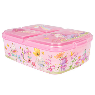 Svačinový box Princess Mimi, 3 přihrádky, růžový