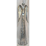 Anděl kovový se srdcem. Na čajovou svíčku.