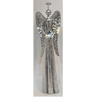 Anděl kovový na čajovou / LED svíčku.