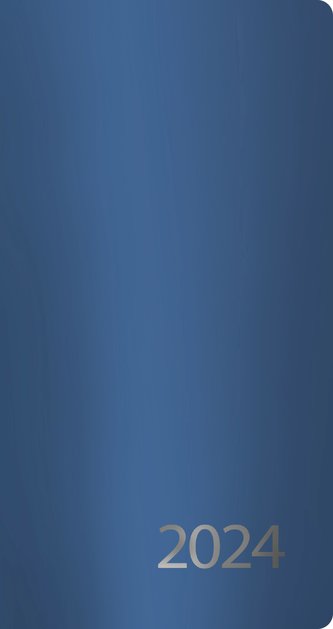 Taschenkalender Metallic blau 2024