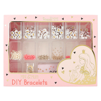 Sada na výrobu náramků Princess Mimi, S písmenky, korálky a přívěsky