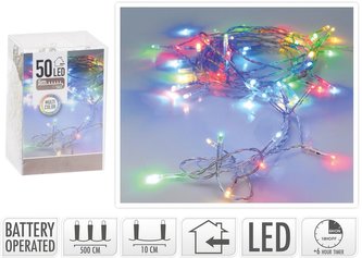 řetěz 500cm, 50 LED barevné, s časovačem