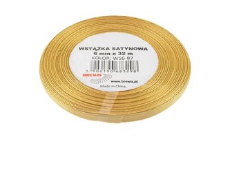 Wstążka satynowa złota 6mmx32m 2szt