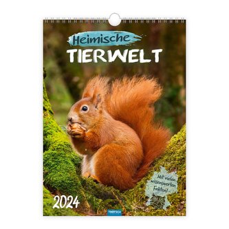 Trötsch Wochenkalender zum Hängen Heimische Tierwelt 2024