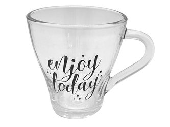 SKLENĚNÝ HRNEK ENJOY TODAY 250ML