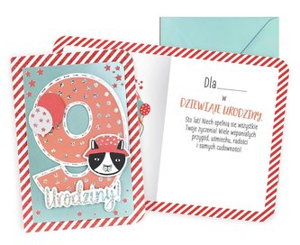 Karnet B6 Urodziny 9 chłopiec