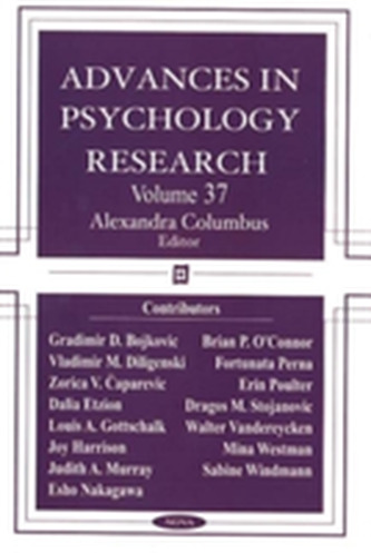 Advances in Psychology Research